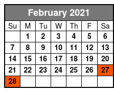 Electric Rock Menu February Schedule