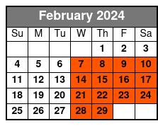 Walking Ghost Tour February Schedule