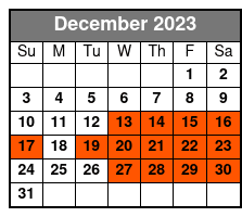 Sea Dragon Airboat Adventure December Schedule