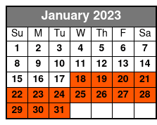 St Augustine Inshore Fishing Charter January Schedule