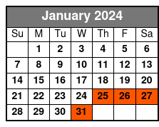 Pirate Walking Tour For One January Schedule