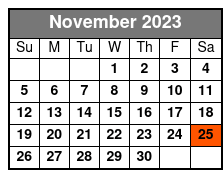 Osprey - Bar on Board November Schedule