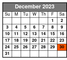 Osprey - Bar on Board December Schedule