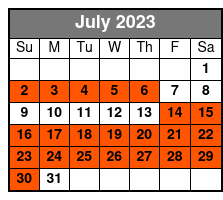 Nights of Lights Boat Cruise July Schedule