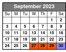 Osprey - Bar on Board September Schedule