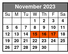 Osprey - Bar on Board November Schedule