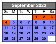 Upper Dells Boat Tour September Schedule