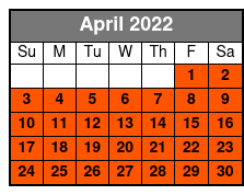 Lower Dells Boat Tour April Schedule