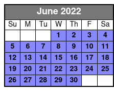Lower Dells Boat Tour June Schedule