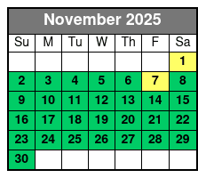 Sunset Cruise 1.5 Hour Lower Grand Lagoon November Schedule