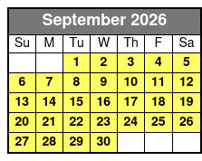 Sunset Cruise 1.5 Hour Lower Grand Lagoon September Schedule