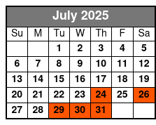 2 Hours Sunset Sail Aboard 50' Sy Ohana July Schedule