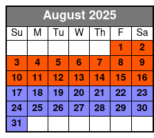 2 Hours Sunset Sail Aboard 50' Sy Ohana August Schedule