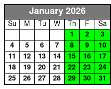 2 Hours Sunset Sail Aboard 50' Sy Ohana January Schedule