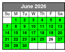 2 Hours Sunset Sail Aboard 50' Sy Ohana June Schedule