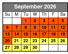 2 Hours Sunset Sail Aboard 50' Sy Ohana September Schedule