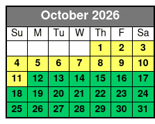 2 Hours Sunset Sail Aboard 50' Sy Ohana October Schedule