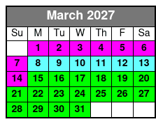 Sunset Sail Aboard 47 ft Daydreams Sailboat in Panama City Beach, FL March Schedule