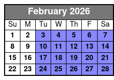 Shell Island Ferry February Schedule