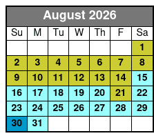 Shell Island Dolphin Sightseeing Boat Tour August Schedule