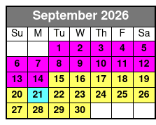 Shell Island Dolphin Sightseeing Boat Tour September Schedule