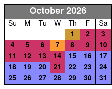 Shell Island Dolphin Sightseeing Boat Tour October Schedule