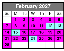 Shell Island Dolphin Sightseeing Boat Tour February Schedule