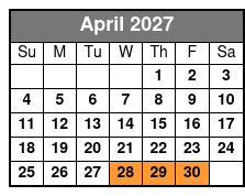 Shell Island Dolphin Sightseeing Boat Tour April Schedule