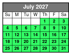 Shell Island Dolphin Sightseeing Boat Tour July Schedule