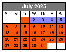 Pirates Voyage Dinner & Show July Schedule