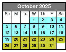 Shell Island Snorkel Cruise October Schedule