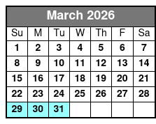 Shell Island Snorkel Cruise March Schedule
