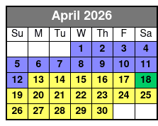 Shell Island Snorkel Cruise April Schedule
