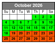 Shell Island Snorkel Cruise October Schedule