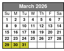Shell Island Snorkel & Dolphin Cruise March Schedule