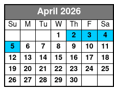 Shell Island Snorkel & Dolphin Cruise April Schedule