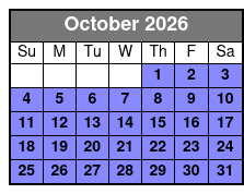 Scream Machine | Sunset Tour October Schedule