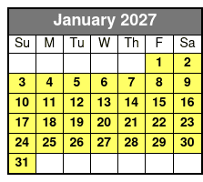 Scream Machine | Sunset Tour January Schedule