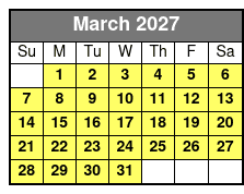 Scream Machine | Sunset Tour March Schedule