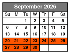 Scream Machine Thrill Ride at Panama City Beach September Schedule