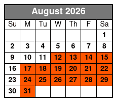 Cruiser Bike (original) August Schedule