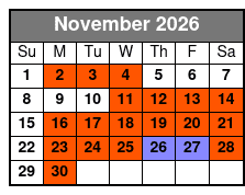 Cruiser Bike (original) November Schedule