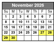 Panama City Scuba Diving Activity for Beginners November Schedule