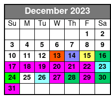 Tour December Schedule