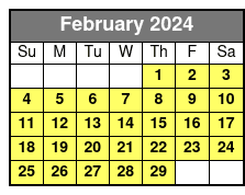 Half-Day Rental February Schedule