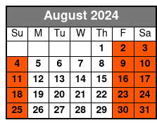 2 Day Snowshoe Rental August Schedule