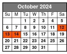 Holidays October Schedule