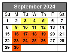 Weekdays September Schedule