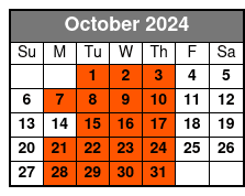 Weekdays October Schedule