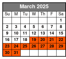 Lake Tahoe Bicycle Rental March Schedule